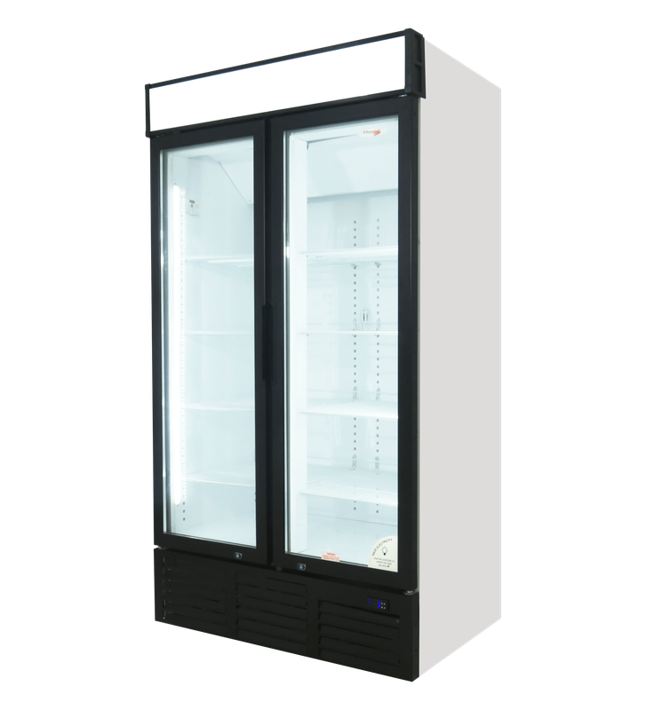 *FRIDGESTAR* Double Door Display Fridge - Hinged Doors