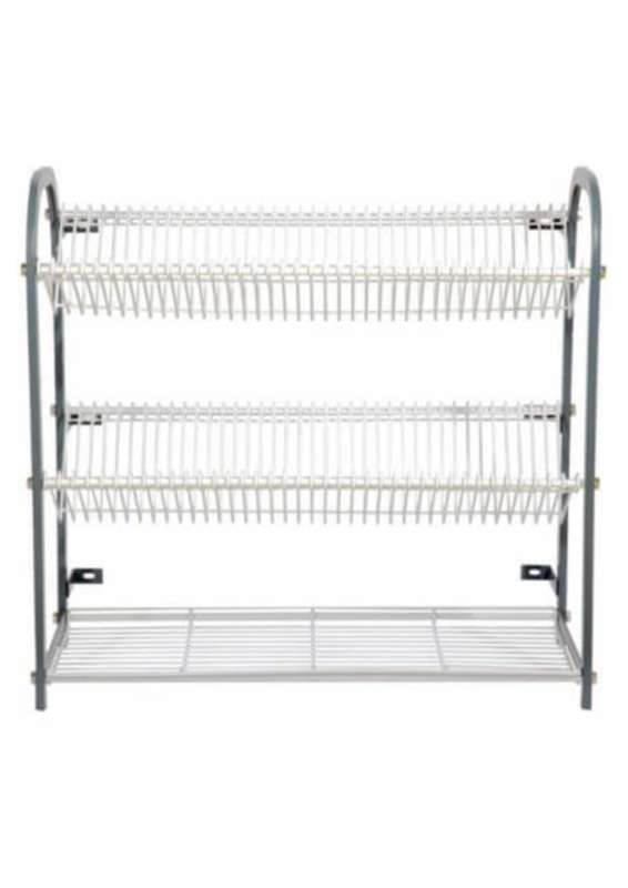 Wall Mount Crockery Rack / Dish Rack- (106 Plates + Cup Rack - 3 Tier)