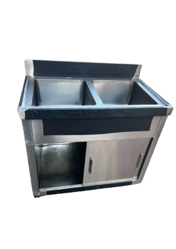 Double Bowl Sink With Sliding Cabinet 1700mm (1.7 METRE)