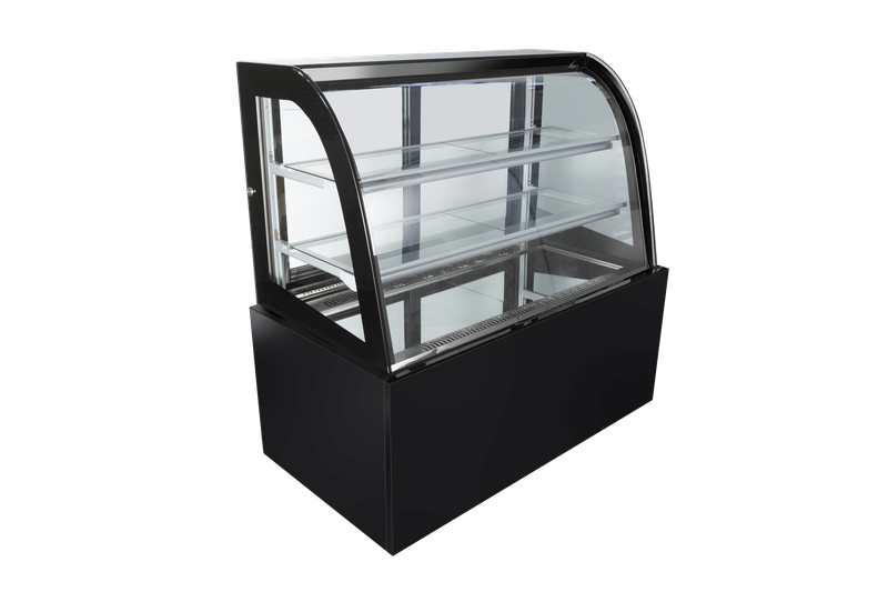 Curved Cake Display Fridge Curved 900mm - Floor Standing