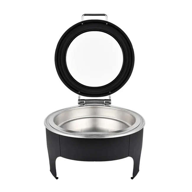Black Chafing Dish 13LT - Flat Round
