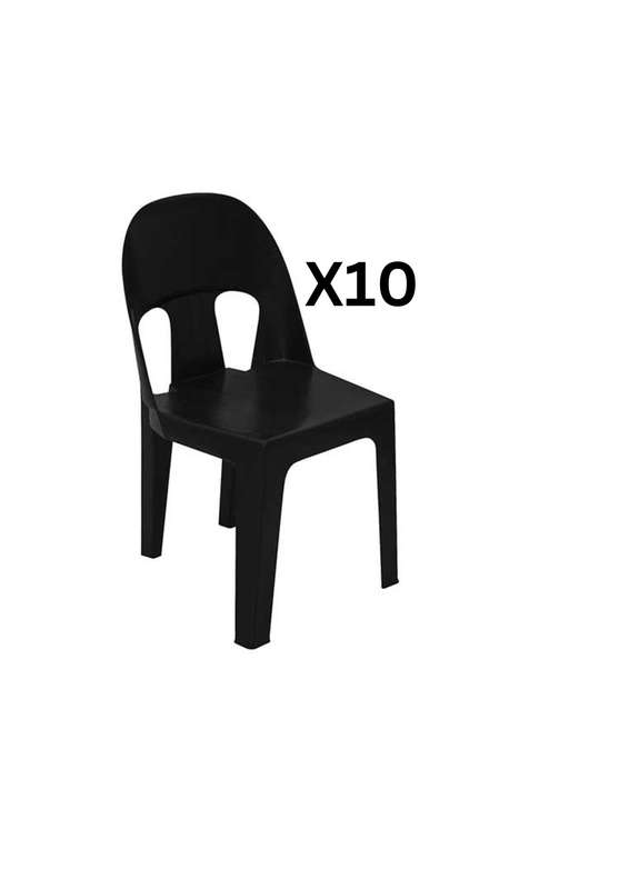 Plastic Chair - Black (X10)