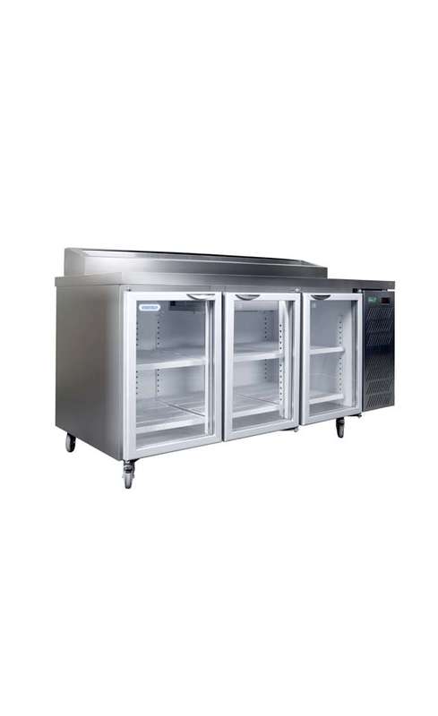 Staycold Glass Display Underbar Cooler 3 Door - 1.8m PIZZATOP