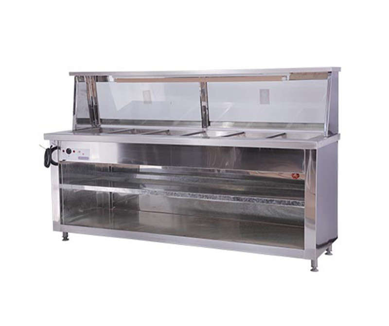 6 Divison Bain Marie With Glass (Floor Standing)