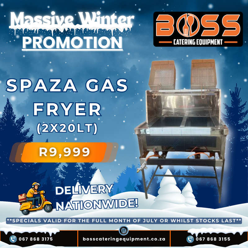 Spaza Gas Fryer (2x20lt) With Baskets *WINTER SPECIAL*