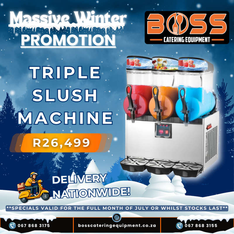3-barrel (Triple) Slush Puppy Machine *WINTER SPECIAL*