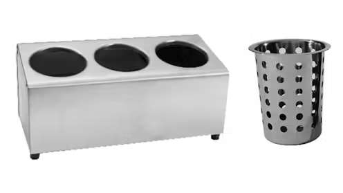 3 Division Cutlery Holder - Stainless Steel