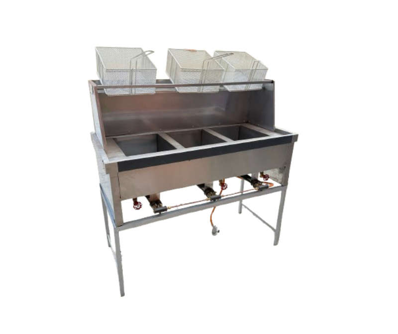 Spaza Gas Fryer (3x14lt) With Baskets