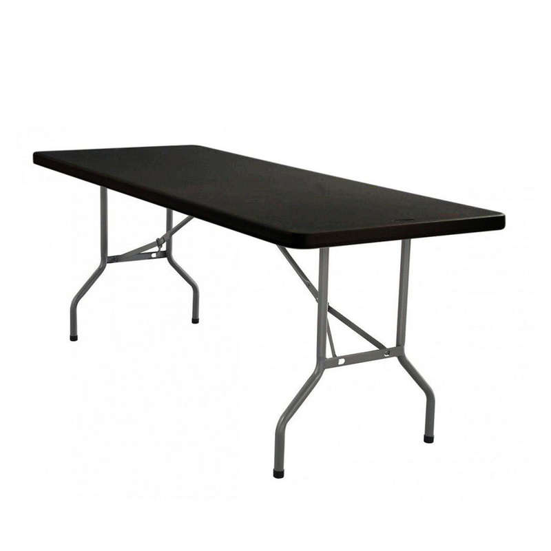 Black Plastic Folding Table 1800mm