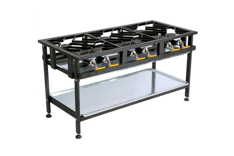 ANVIL 6-Burner Commercial Boiling Table (STAGGERED)