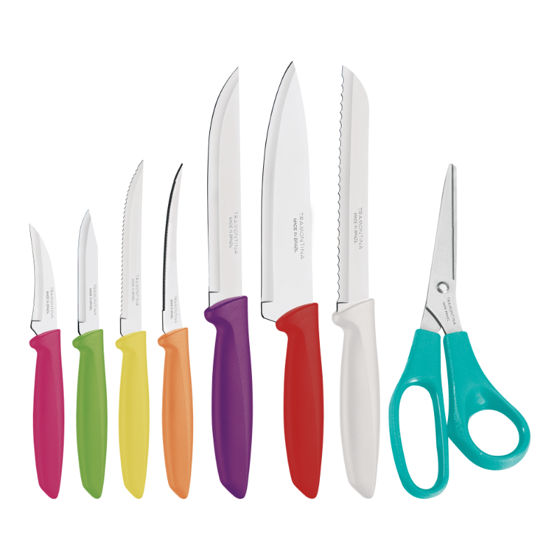 Tramontina 8PC Knife Set - Multicolour