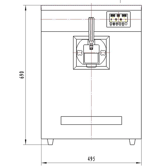 BEIQI - Soft-Serve Machine Table/Counter Top (BQ115T) - Single Flavour