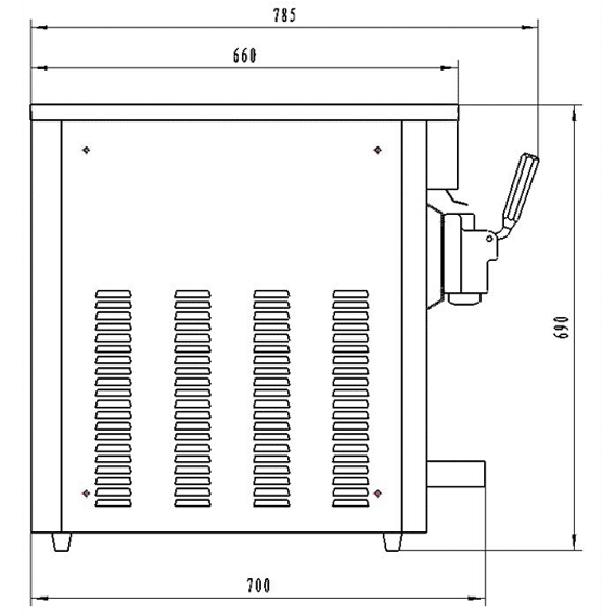 BEIQI - Soft-Serve Machine Table/Counter Top (BQ115T) - Single Flavour