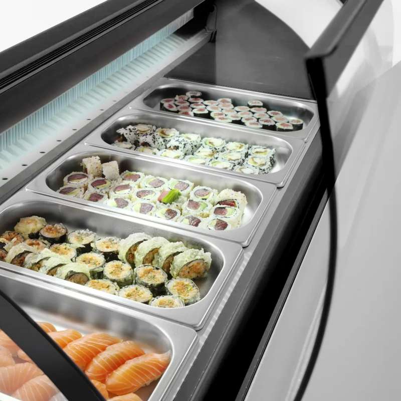 6 Division Sushi Display Fridge - POLARCAB