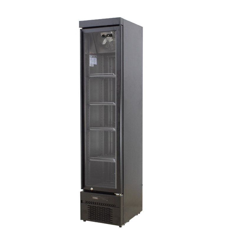 *POLARCAB* Upright Freezer - SLIM LINE BLACK