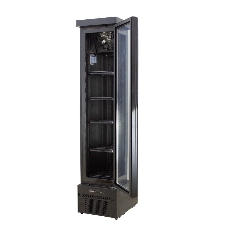 *POLARCAB* Upright Freezer - SLIM LINE BLACK