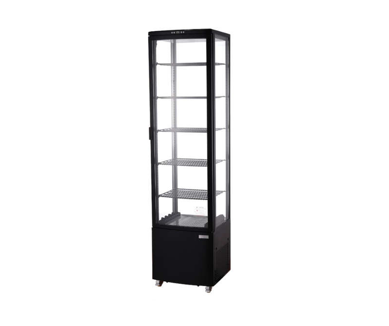 GALILEO Refrigerated Glass Display Fridge - Black