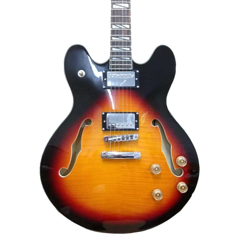 Caraya SEG-272VS Semi-Hollow Electric Guitar Vintage Sunburst Finish
