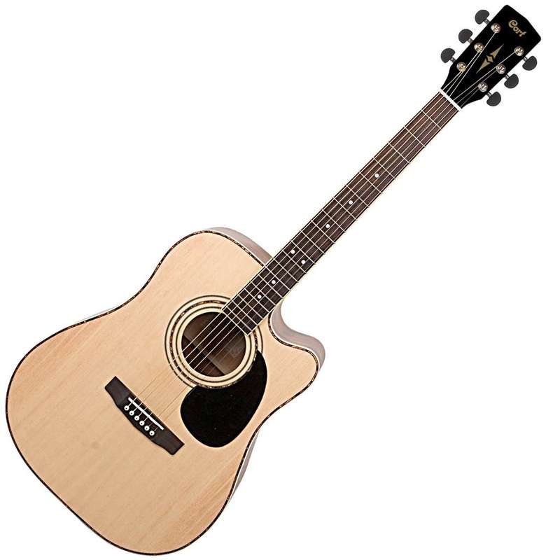 Cort AD880CE Dreadnaught Acoustic-Electric Guitar - Natural Satin