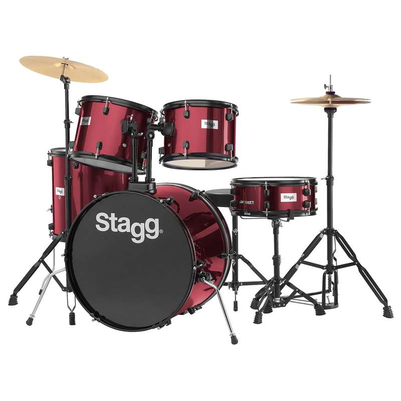 Stagg TIM122BWR Full Size Student Drum Kit Wine Red Finish