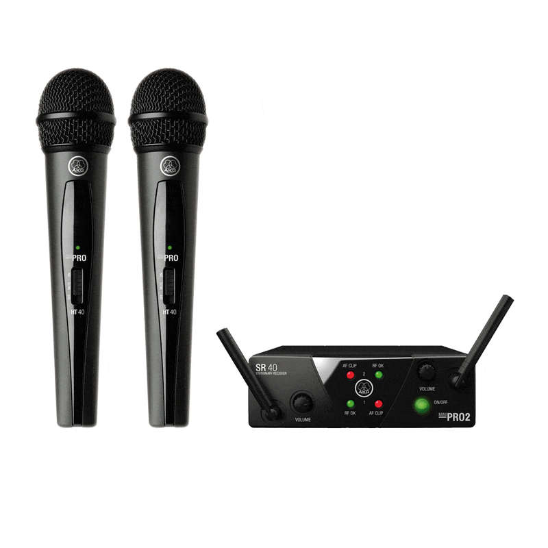 AKG WMS40 Wireless Mini Dual Vocal Microphone Set - US25B/D