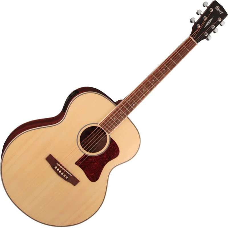 Cort CJ-MEDX Jumbo Acoustic-Electric Guitar - Natural (Including Gig Bag)