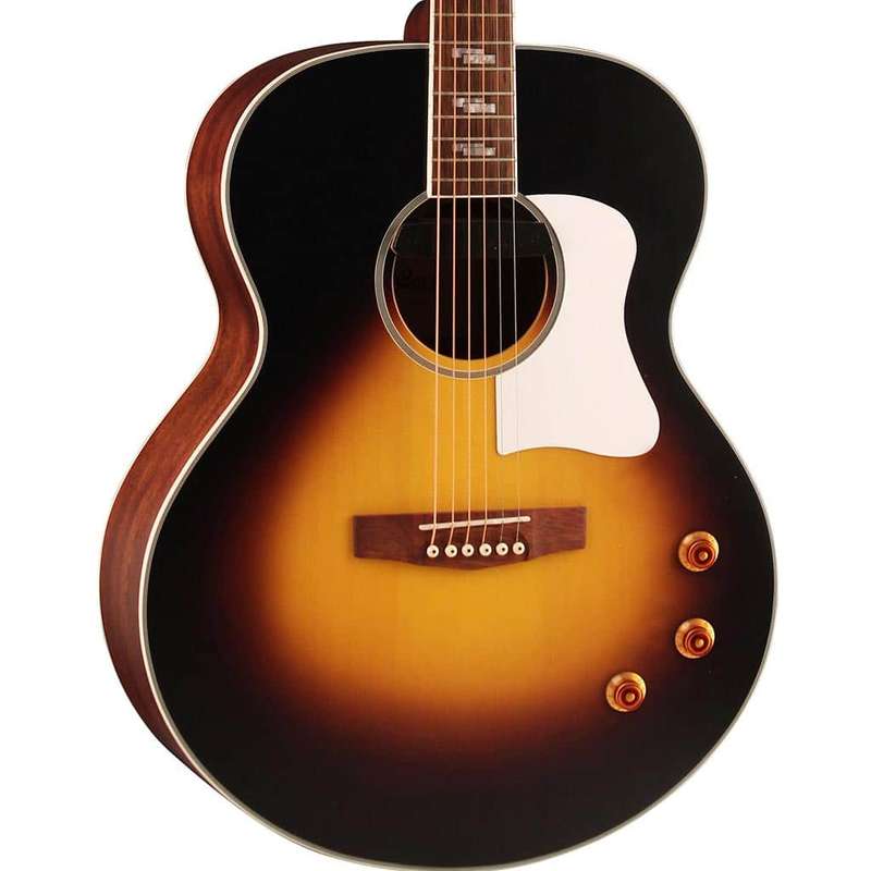 Cort CJ Retro Jumbo Acoustic-Electric Guitar with Gig Bag - Vintage Burst