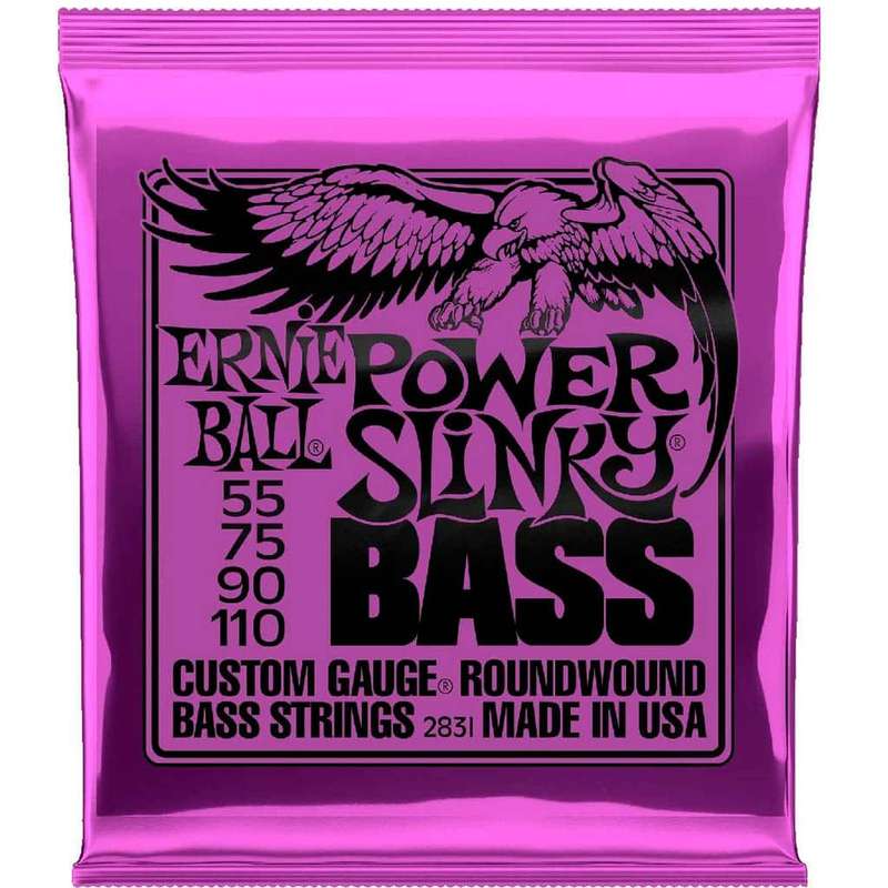 Ernie Ball Power Slinky 4-String Bass Strings - (55-110)