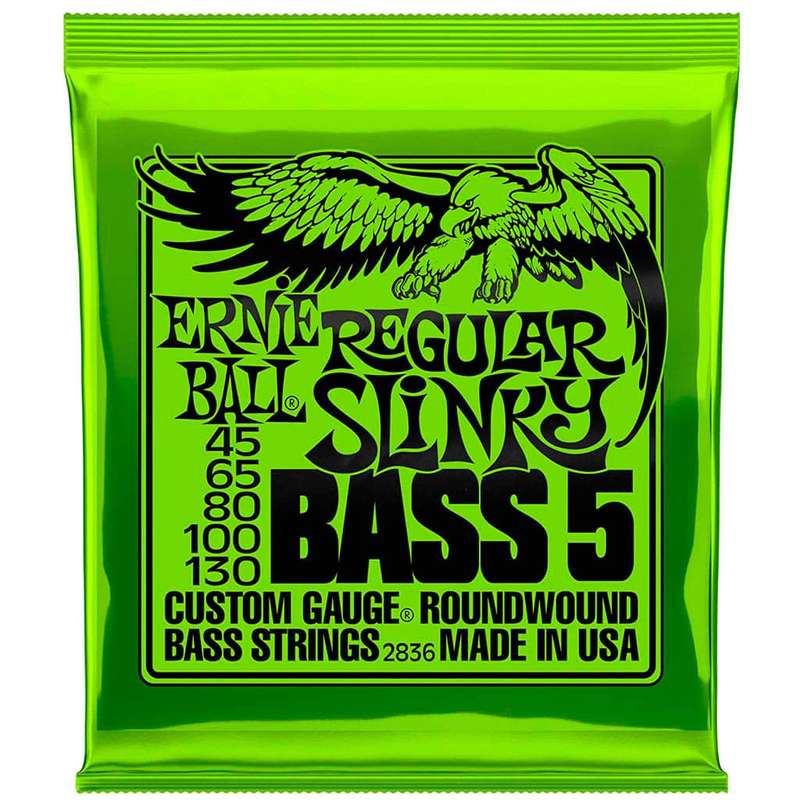 Ernie Ball Regular Slinky 5-String Bass Strings - (45-130)