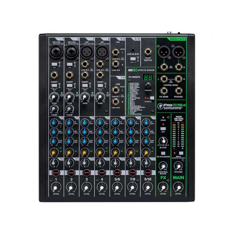Mackie ProFX10 V3 10-channel Professional Mixer with FX