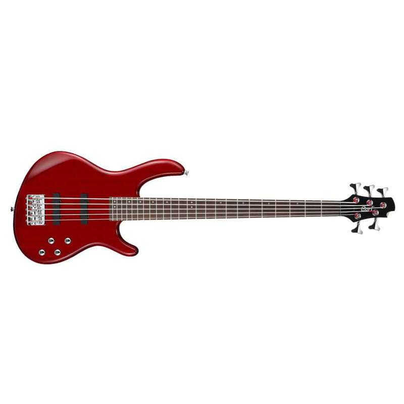 Cort Action Bass V Plus 5-String Bass Guitar - Transparent Red