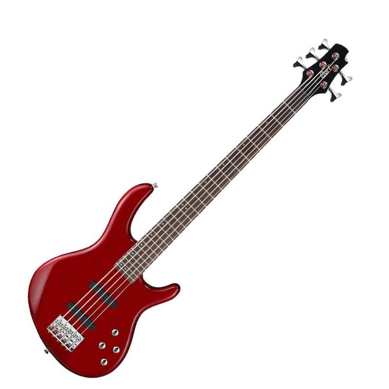 Cort Action Bass V Plus 5-String Bass Guitar - Transparent Red
