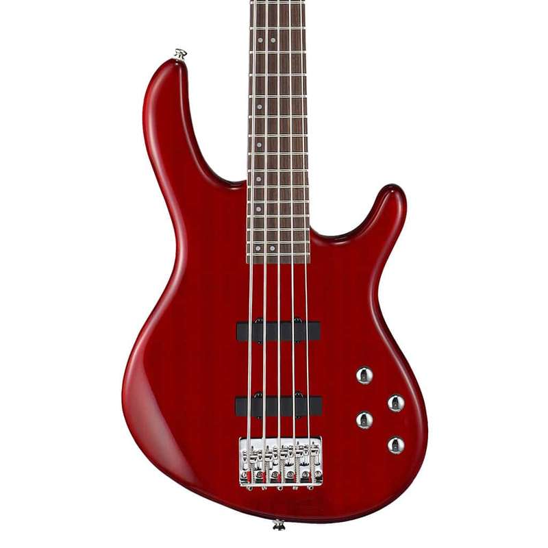 Cort Action Bass V Plus 5-String Bass Guitar - Transparent Red