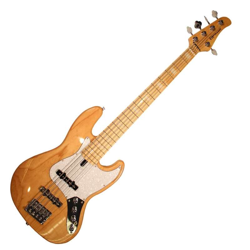 Caraya GLJ-5 ASH NT 5 String J-Style Bass Guitar - Ash Natural