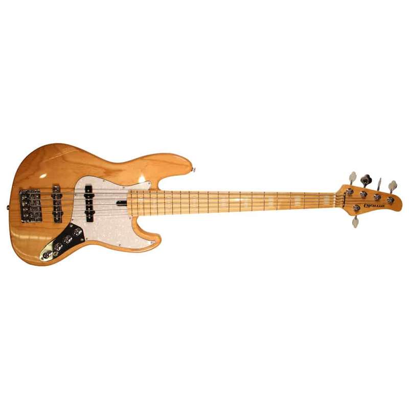 Caraya GLJ-5 ASH NT 5 String J-Style Bass Guitar - Ash Natural