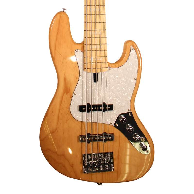 Caraya GLJ-5 ASH NT 5 String J-Style Bass Guitar - Ash Natural
