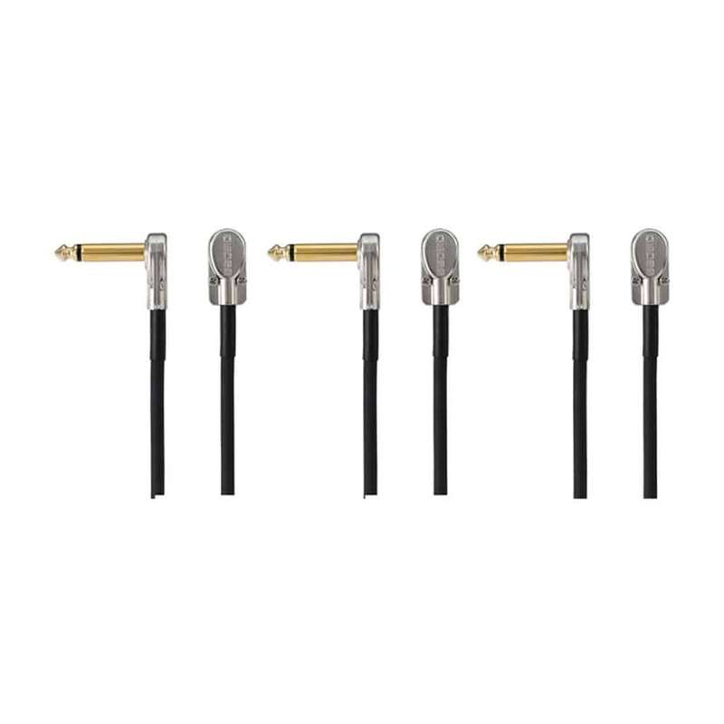 Boss BPC-4 10cm Patch Cables with Pancake Jack Plugs (Pack of 3)