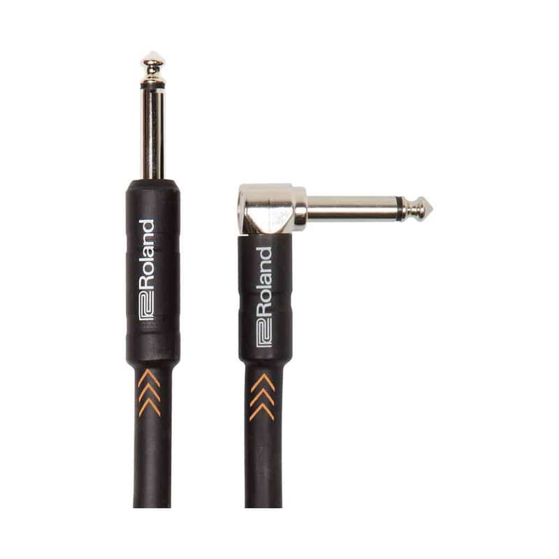 Roland RIC-B20A - Straight to Right Angled Black Series Instrument Cable - 6m