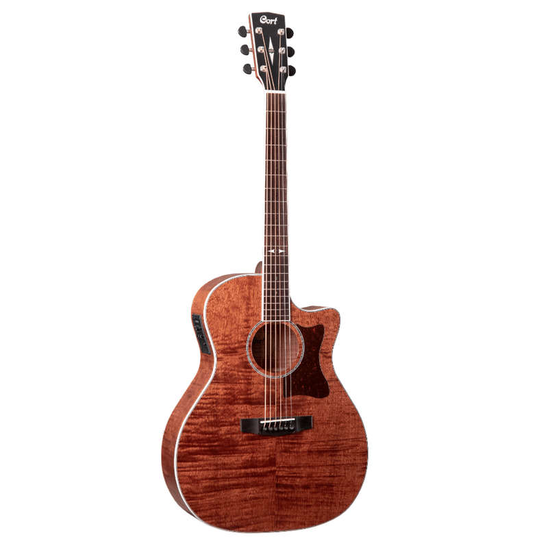 Cort GA5F-FMH Grand Regal Series Acoustic-Electric Guitar - Flamed Mahogany