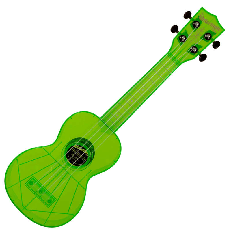 Kala Waterman Series Soprano Ukulele - Fluorescent Sour Apple Green