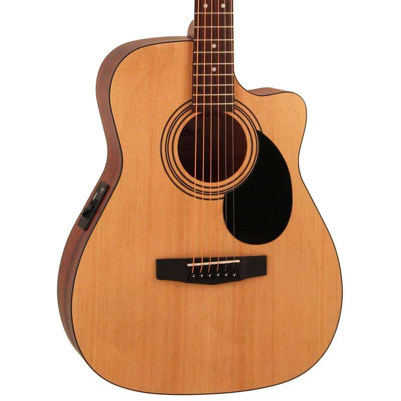 Cort AF515CE Acoustic-Electric Guitar with Bag - Open Pore Natural