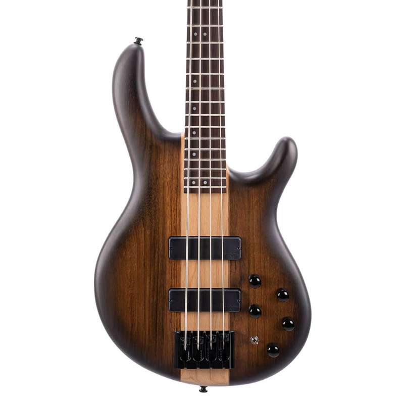 Cort C4 Plus Ovangkol Top on Mahogany Wings Antique Brown Burst Electric Bass Guitar