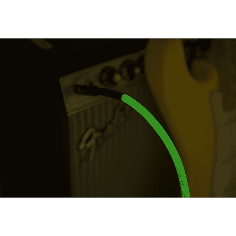 Fender Professional Series Glow in the Dark Instrument Cable  3m  Green