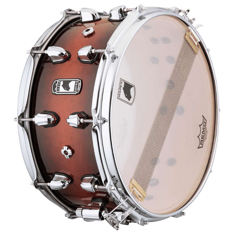 Mapex Black Panther Solidus Snare Drum - Red-Black Burst