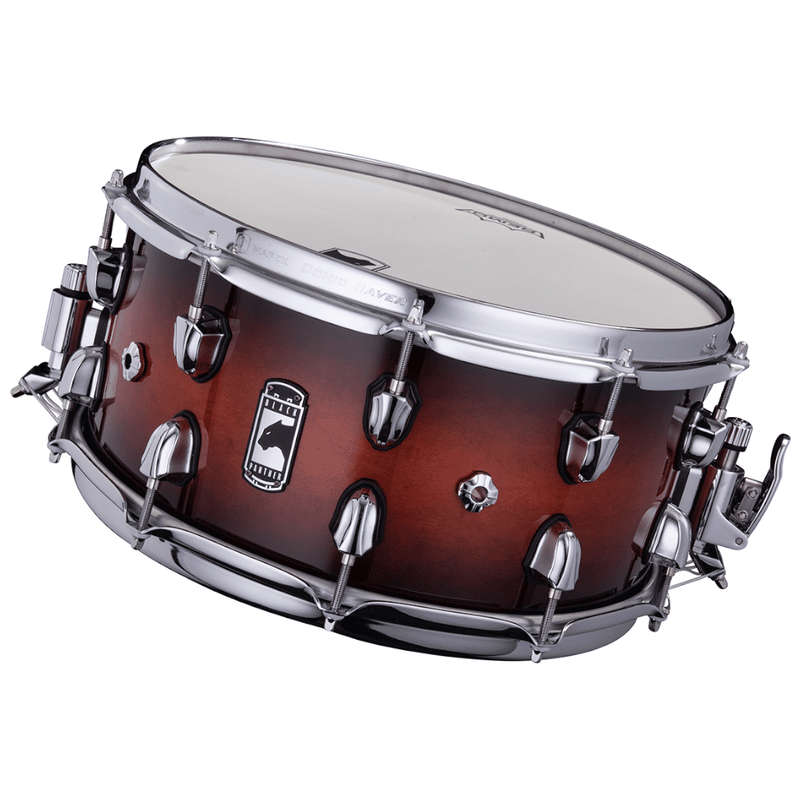 Mapex Black Panther Solidus Snare Drum - Red-Black Burst