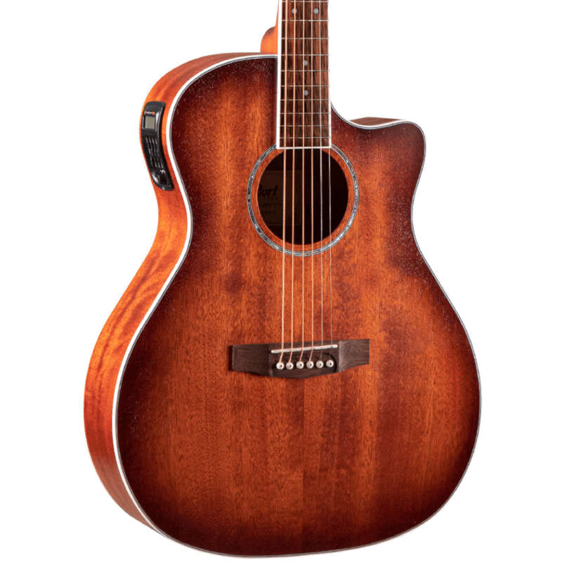 Cort GA-MEDX Mahogany Acoustic-Electric Guitar - Open Pore Mahogany