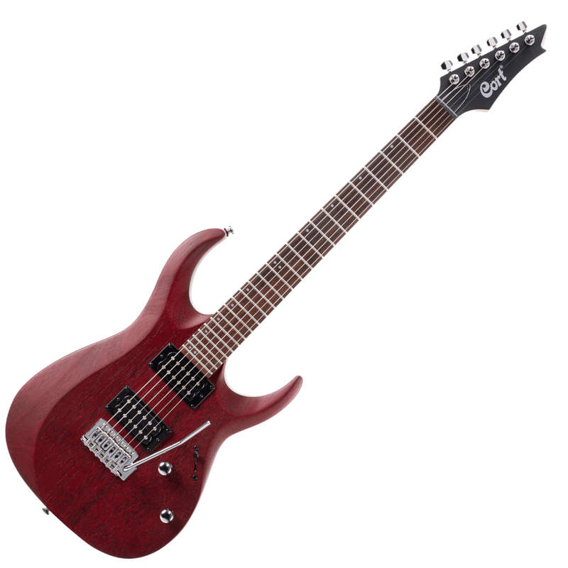 Cort X100 Electric Guitar - Open Pore Black Cherry