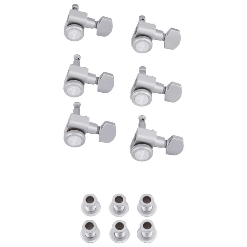 Fender® Stratocaster/Telecaster Staggered Locking Tuners - Brushed Chrome