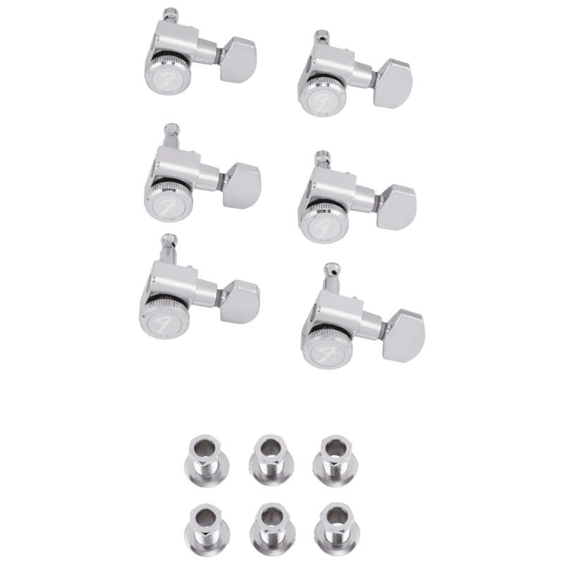 Fender® Stratocaster/Telecaster Staggered Locking Tuners - Polished Chrome