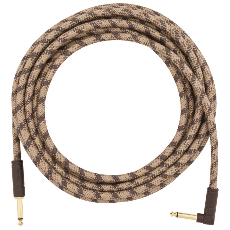 Fender Festival Series Hemp Instrument Cables - Brown Stripe - 18.6' (5.5m)